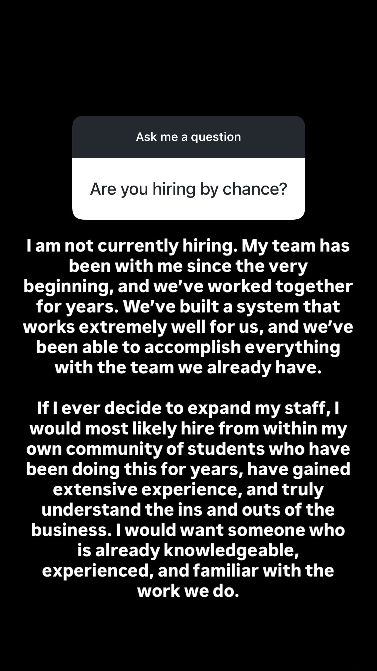 Q&A from Instagram — Lauren answering a client question