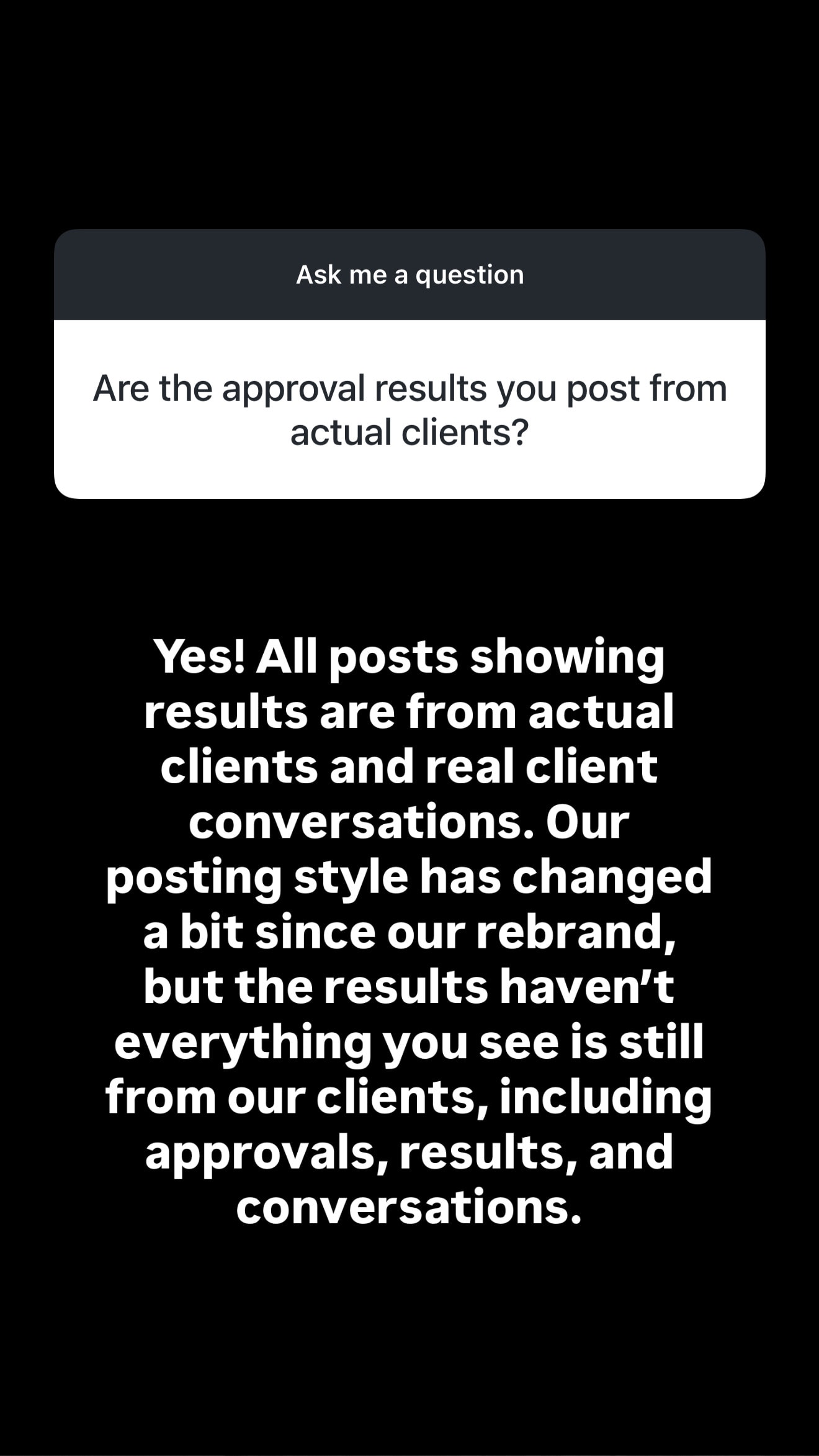 Q&A from Instagram — Lauren answering a client question