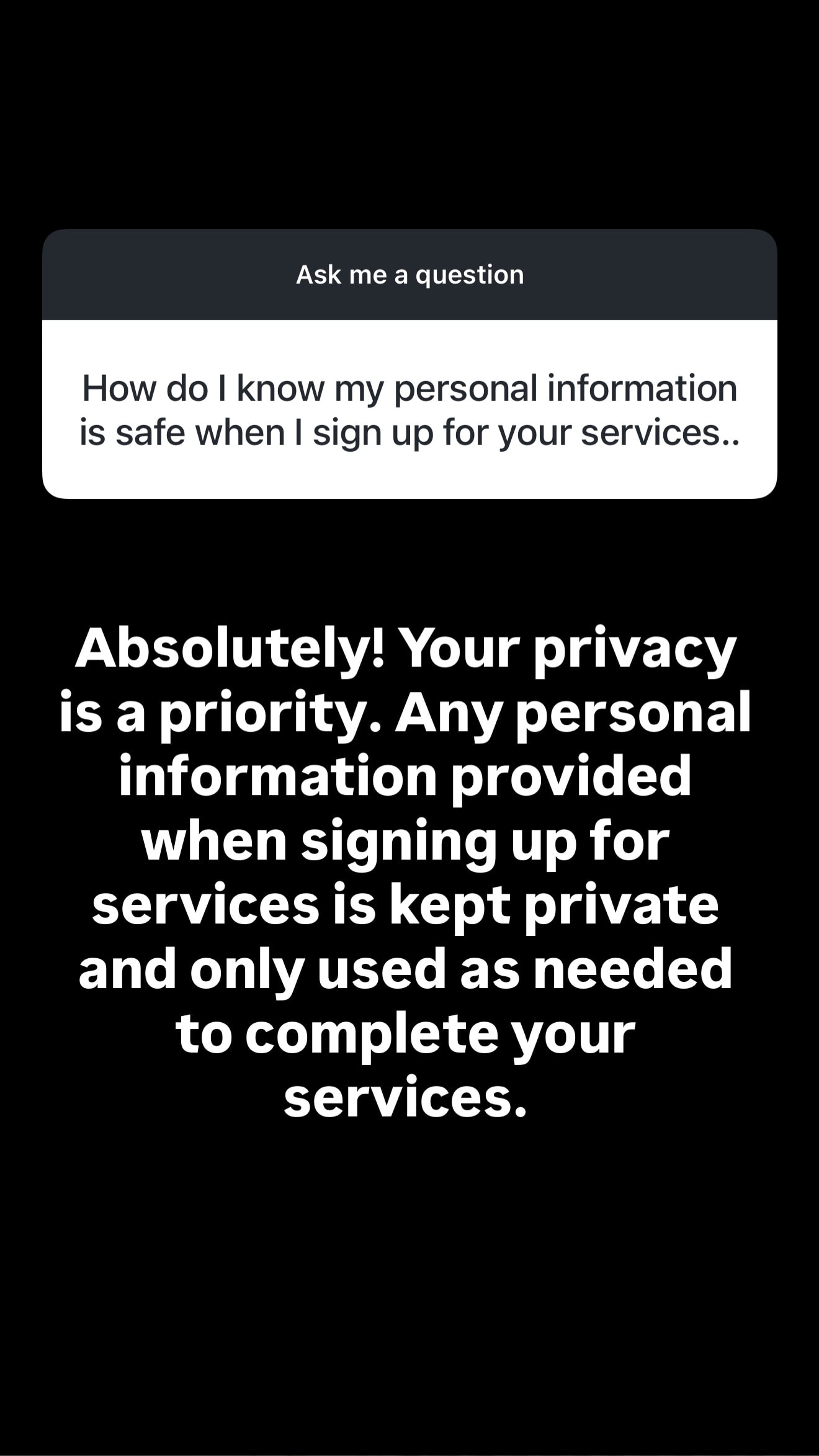 Q&A from Instagram — Lauren answering a client question