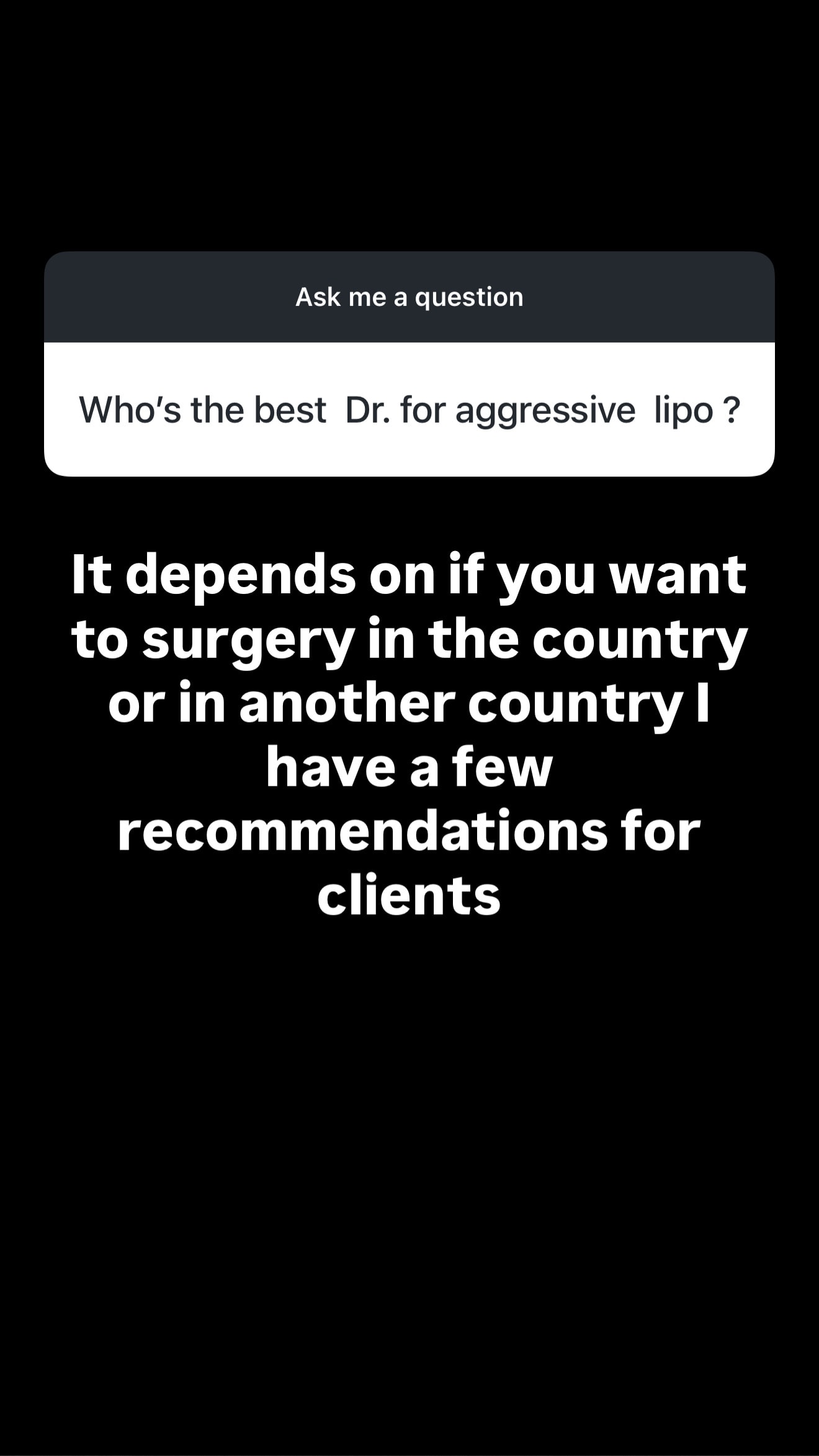 Q&A from Instagram — Lauren answering a client question