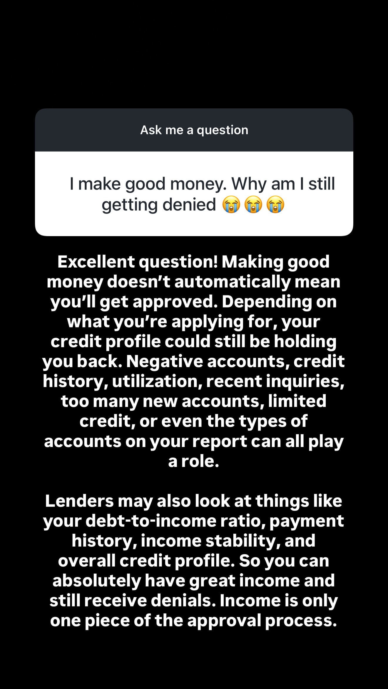 Q&A from Instagram — Lauren answering a client question