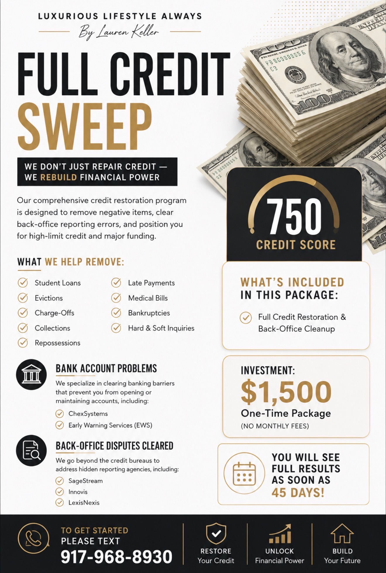 Full Credit Sweep Package Flyer